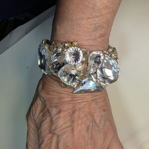Wendy Gell All Crystal Swarovski bracelet multiple stones and shapes and sizes .